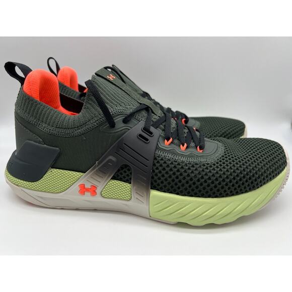 Under Armour Project Rock 4 Mana Training 3025940-304 Green Men Size 12 - Picture 1 of 12